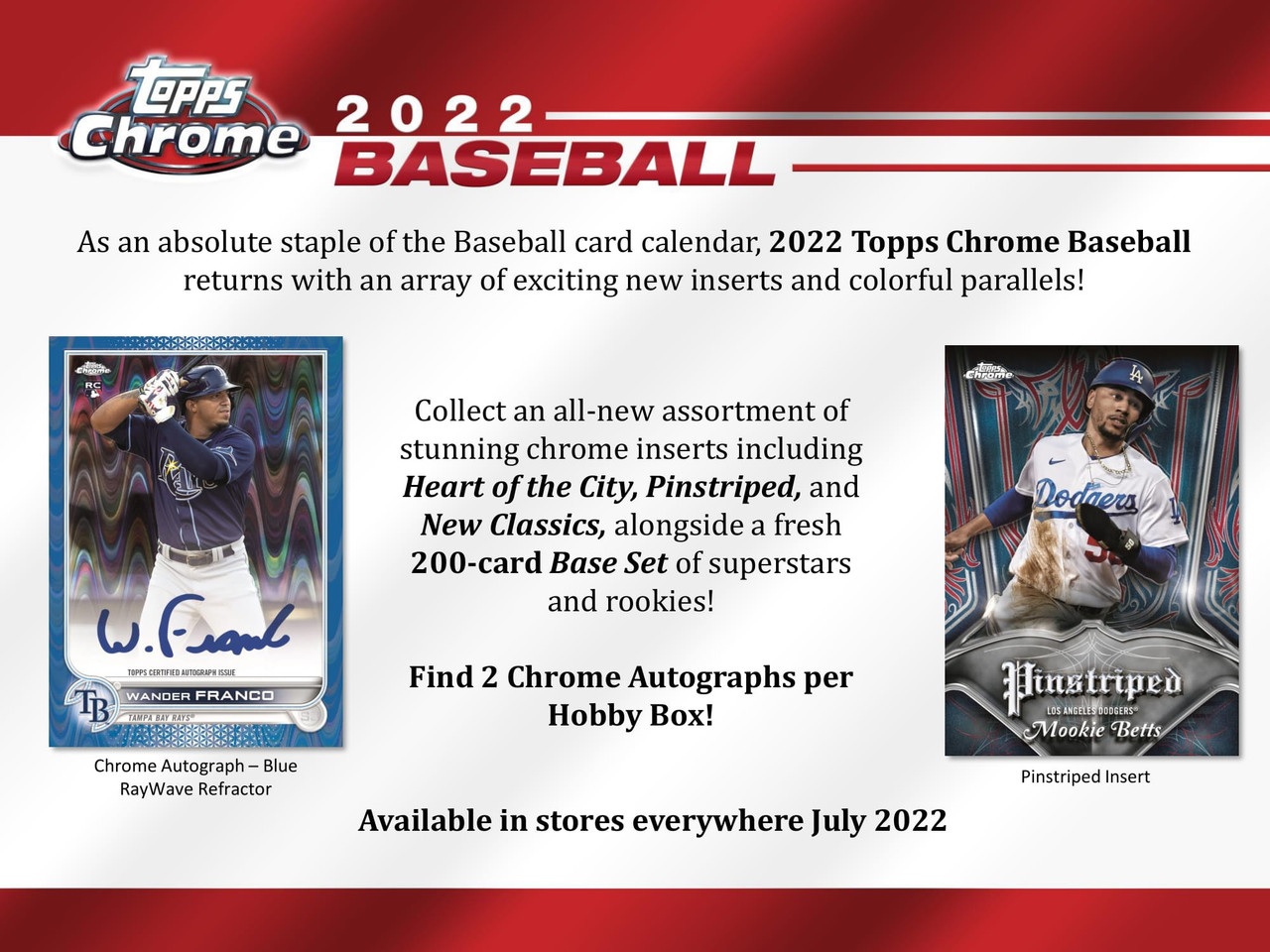 NEW RELEASE : 2022 Topps Chrome Baseball HOBBY 1/2 Case PICK YOUR PRICE ...