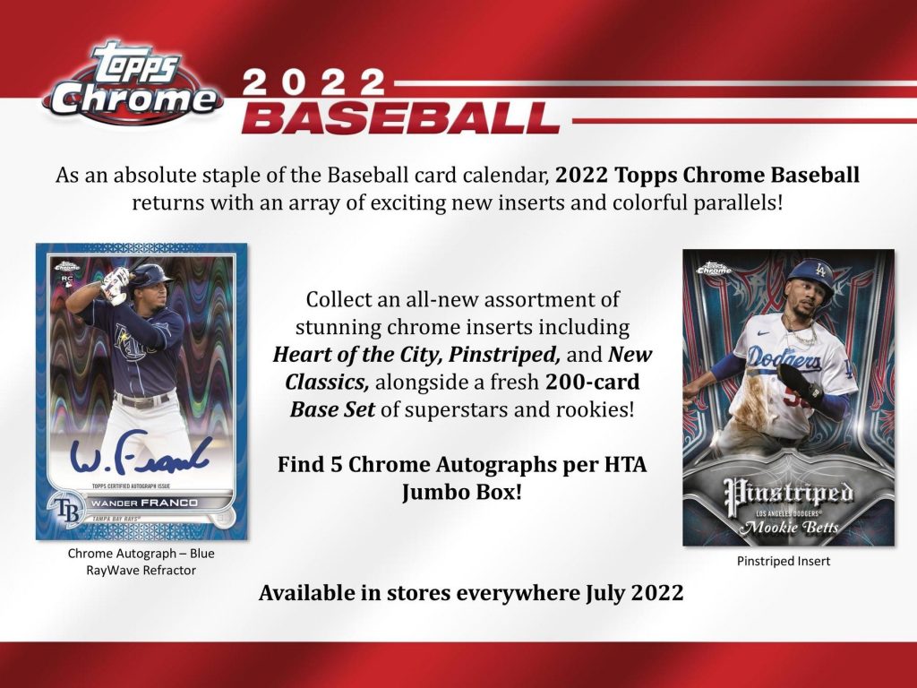 SILVER PACKS 2022 Topps Chrome Baseball JUMBO 1/2 Case PICK YOUR