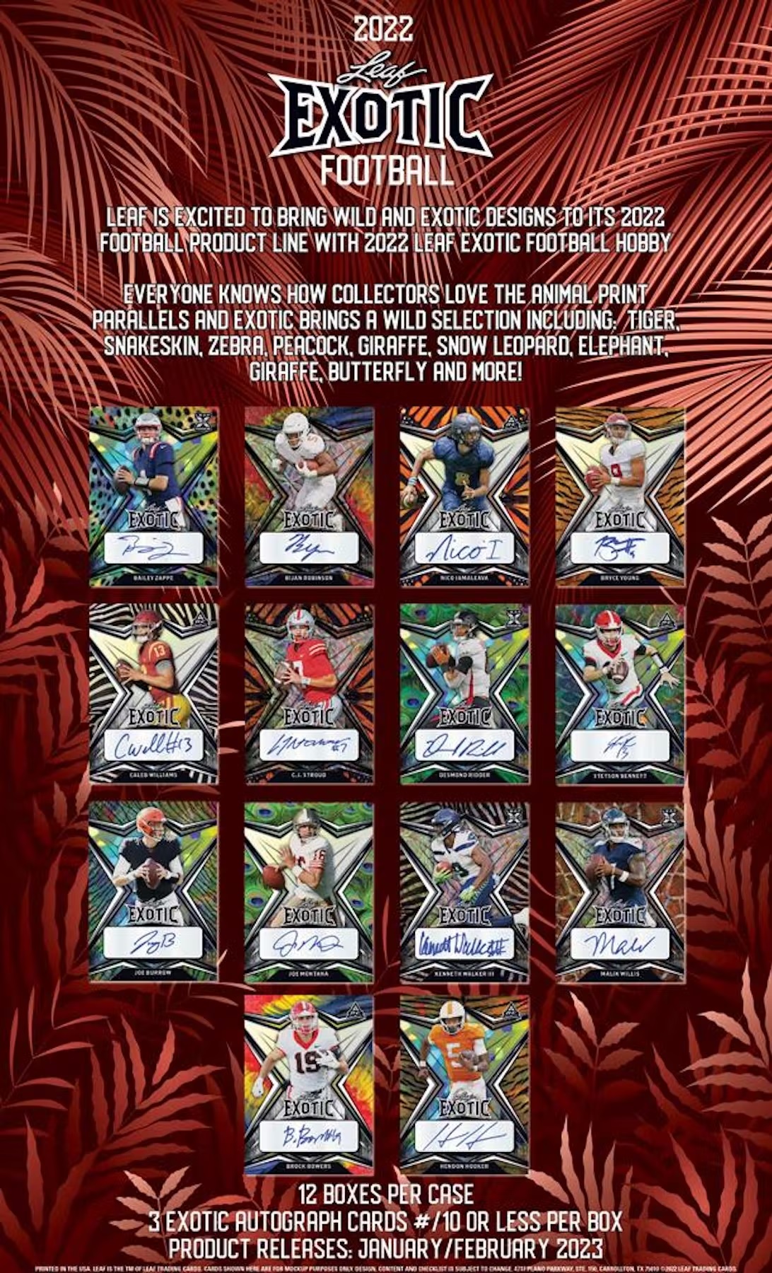 RELEASE DAY 2022 Leaf Exotic Football Case RANDOM HIT Group Break