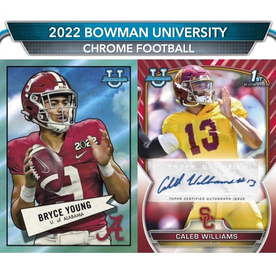 RELEASE DAY 2022 Bowman Chrome University Football Case RANDOM LETTER