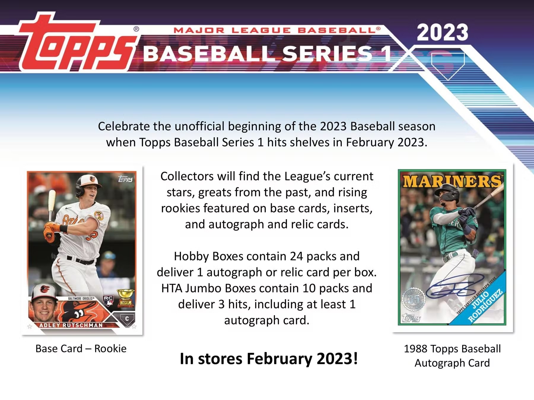 2023 Topps Series One Baseball Jumbo 