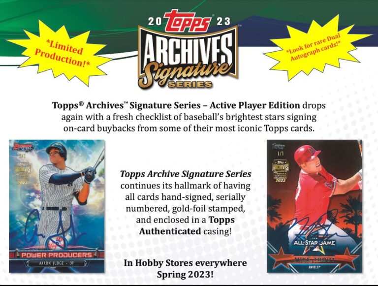 HOT PRODUCT 2023 Topps Archive Signature Series Baseball Case RANDOM