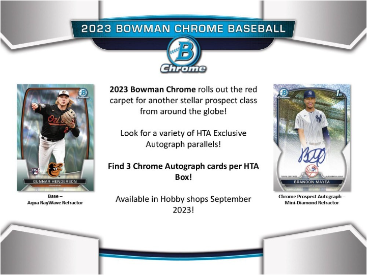 HOT RELEASE 2023 Bowman Chrome HTA Baseball 1/2 Case RANDOM TEAM